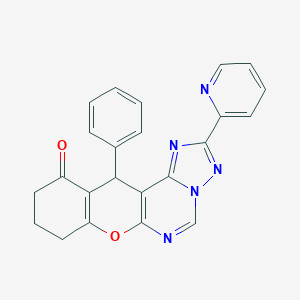 12-phenyl-2-(2-pyridinyl)-8,9,10,12-tetrahydro-11H-chromeno[3,2-e][1,2,4]triazolo[1,5-c]pyrimidin-11-one