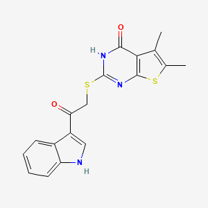 2-[(4-hydroxy-5,6-dimethylthieno[2,3-d]pyrimidin-2-yl)thio]-1-(1H-indol-3-yl)ethanone