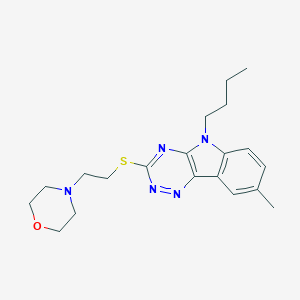 molecular formula C20H27N5OS B357516 5-butyl-8-methyl-5H-[1,2,4]triazino[5,6-b]indol-3-yl 2-(4-morpholinyl)ethyl sulfide CAS No. 827000-58-8