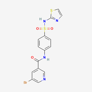 5-bromo-N-[4-(1,3-thiazol-2-ylsulfamoyl)phenyl]pyridine-3-carboxamide