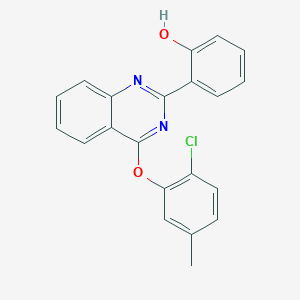 molecular formula C21H15ClN2O2 B357517 2-[4-(2-Chloro-5-methylphenoxy)-2-quinazolinyl]phenol CAS No. 848918-66-1