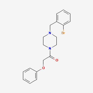 molecular formula C19H21BrN2O2 B3575194 1-(2-bromobenzyl)-4-(phenoxyacetyl)piperazine 