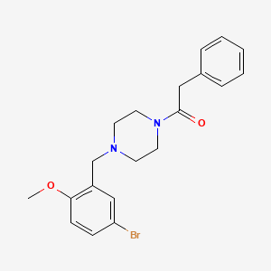 molecular formula C20H23BrN2O2 B3575202 1-[4-(5-BROMO-2-METHOXYBENZYL)PIPERAZINO]-2-PHENYL-1-ETHANONE 