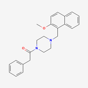 1-{4-[(2-METHOXYNAPHTHALEN-1-YL)METHYL]PIPERAZIN-1-YL}-2-PHENYLETHAN-1-ONE