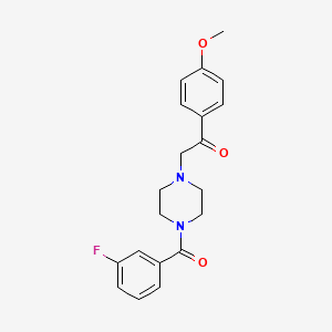 2-[4-(3-fluorobenzoyl)piperazin-1-yl]-1-(4-methoxyphenyl)ethanone