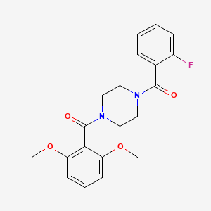 1-(2,6-dimethoxybenzoyl)-4-(2-fluorobenzoyl)piperazine