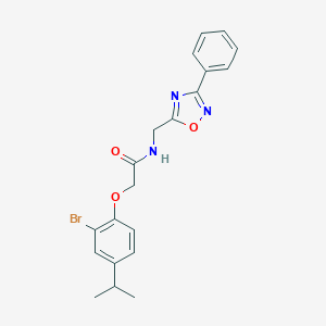 2-(2-bromo-4-isopropylphenoxy)-N-[(3-phenyl-1,2,4-oxadiazol-5-yl)methyl]acetamide