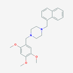 molecular formula C25H30N2O3 B3575234 1-(1-naphthylmethyl)-4-(2,4,5-trimethoxybenzyl)piperazine 