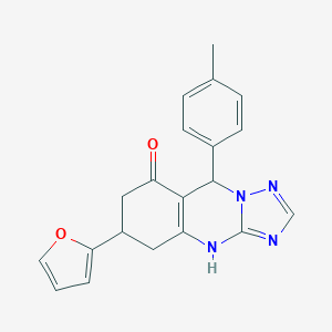 6-(2-furyl)-9-(4-methylphenyl)-5,6,7,9-tetrahydro[1,2,4]triazolo[5,1-b]quinazolin-8(4H)-one