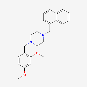 1-[(2,4-DIMETHOXYPHENYL)METHYL]-4-[(NAPHTHALEN-1-YL)METHYL]PIPERAZINE