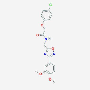molecular formula C19H18ClN3O5 B357526 2-(4-chlorophenoxy)-N-{[3-(3,4-dimethoxyphenyl)-1,2,4-oxadiazol-5-yl]methyl}acetamide CAS No. 887694-76-0
