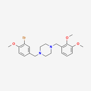 1-[(3-bromo-4-methoxyphenyl)methyl]-4-[(2,3-dimethoxyphenyl)methyl]piperazine