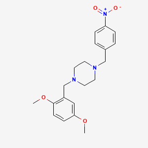 1-[(2,5-dimethoxyphenyl)methyl]-4-[(4-nitrophenyl)methyl]piperazine