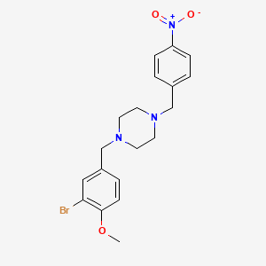 1-(3-bromo-4-methoxybenzyl)-4-(4-nitrobenzyl)piperazine