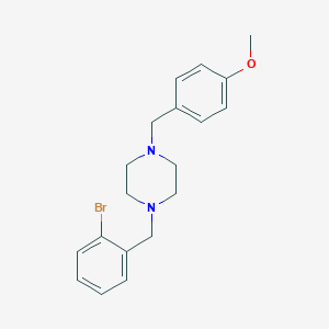 1-[(2-bromophenyl)methyl]-4-[(4-methoxyphenyl)methyl]piperazine