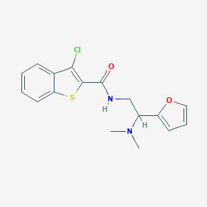 molecular formula C17H17ClN2O2S B357531 3-chloro-N-[2-(dimethylamino)-2-(2-furyl)ethyl]-1-benzothiophene-2-carboxamide CAS No. 851892-75-6
