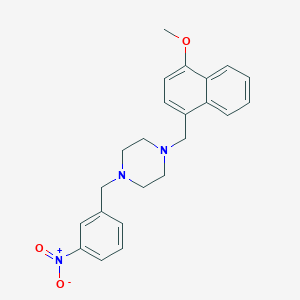 1-[(4-Methoxynaphthalen-1-yl)methyl]-4-[(3-nitrophenyl)methyl]piperazine