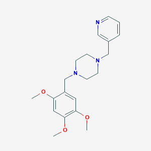 molecular formula C20H27N3O3 B3575329 1-[(PYRIDIN-3-YL)METHYL]-4-[(2,4,5-TRIMETHOXYPHENYL)METHYL]PIPERAZINE 