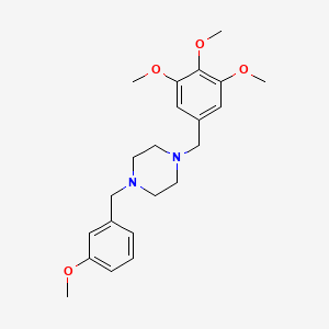 1-[(3-methoxyphenyl)methyl]-4-[(3,4,5-trimethoxyphenyl)methyl]piperazine