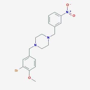 1-[(3-Bromo-4-methoxyphenyl)methyl]-4-[(3-nitrophenyl)methyl]piperazine