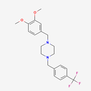 1-[(3,4-Dimethoxyphenyl)methyl]-4-{[4-(trifluoromethyl)phenyl]methyl}piperazine