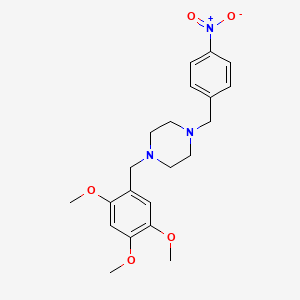 1-[(4-Nitrophenyl)methyl]-4-[(2,4,5-trimethoxyphenyl)methyl]piperazine