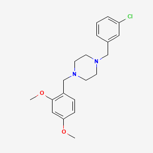 molecular formula C20H25ClN2O2 B3575354 1-(3-chlorobenzyl)-4-(2,4-dimethoxybenzyl)piperazine 