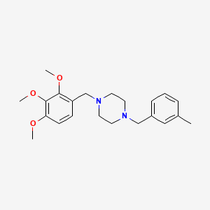 molecular formula C22H30N2O3 B3575389 1-(3-methylbenzyl)-4-(2,3,4-trimethoxybenzyl)piperazine 