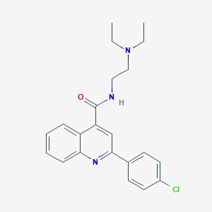 molecular formula C22H24ClN3O B357539 2-(4-chlorophenyl)-N-[2-(diethylamino)ethyl]-4-quinolinecarboxamide CAS No. 850747-99-8