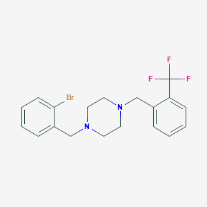 1-[(2-BROMOPHENYL)METHYL]-4-{[2-(TRIFLUOROMETHYL)PHENYL]METHYL}PIPERAZINE