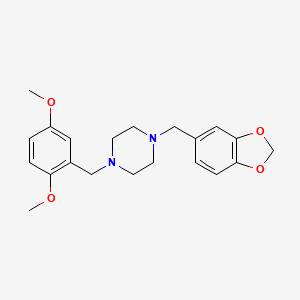 1-[(2H-1,3-BENZODIOXOL-5-YL)METHYL]-4-[(2,5-DIMETHOXYPHENYL)METHYL]PIPERAZINE