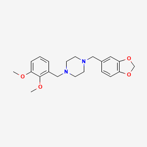 1-[(2H-1,3-BENZODIOXOL-5-YL)METHYL]-4-[(2,3-DIMETHOXYPHENYL)METHYL]PIPERAZINE