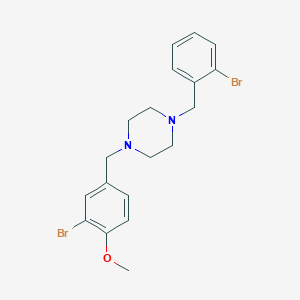 1-[(3-bromo-4-methoxyphenyl)methyl]-4-[(2-bromophenyl)methyl]piperazine