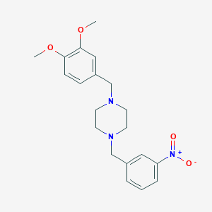 1-[(3,4-Dimethoxyphenyl)methyl]-4-[(3-nitrophenyl)methyl]piperazine