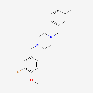 1-[(3-Bromo-4-methoxyphenyl)methyl]-4-[(3-methylphenyl)methyl]piperazine