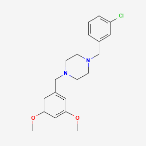 molecular formula C20H25ClN2O2 B3575451 1-(3-chlorobenzyl)-4-(3,5-dimethoxybenzyl)piperazine 