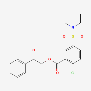 Phenacyl 2-chloro-5-(diethylsulfamoyl)benzoate