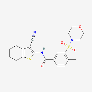 N-(3-cyano-4,5,6,7-tetrahydro-1-benzothiophen-2-yl)-4-methyl-3-morpholin-4-ylsulfonylbenzamide