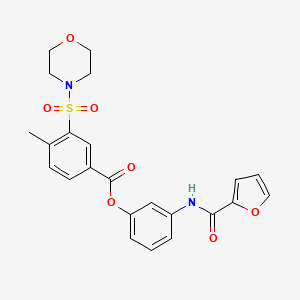 3-(FURAN-2-AMIDO)PHENYL 4-METHYL-3-(MORPHOLINE-4-SULFONYL)BENZOATE