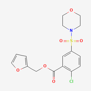 molecular formula C16H16ClNO6S B3575509 2-furylmethyl 2-chloro-5-(4-morpholinylsulfonyl)benzoate 