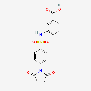 3-({[4-(2,5-dioxo-1-pyrrolidinyl)phenyl]sulfonyl}amino)benzoic acid