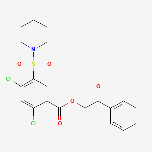 Phenacyl 2,4-dichloro-5-piperidin-1-ylsulfonylbenzoate