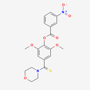 2,6-DIMETHOXY-4-(MORPHOLINE-4-CARBOTHIOYL)PHENYL 3-NITROBENZOATE