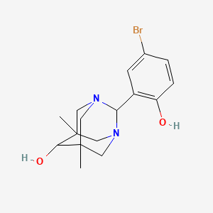 2-(5-bromo-2-hydroxyphenyl)-5,7-dimethyl-1,3-diazatricyclo[3.3.1.1~3,7~]decan-6-ol