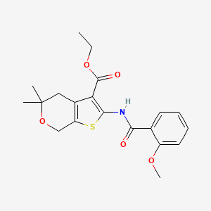 ethyl 2-[(2-methoxybenzoyl)amino]-5,5-dimethyl-4,7-dihydro-5H-thieno[2,3-c]pyran-3-carboxylate