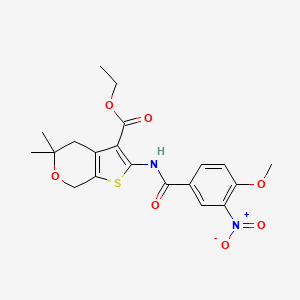 ethyl 2-[(4-methoxy-3-nitrobenzoyl)amino]-5,5-dimethyl-4,7-dihydro-5H-thieno[2,3-c]pyran-3-carboxylate