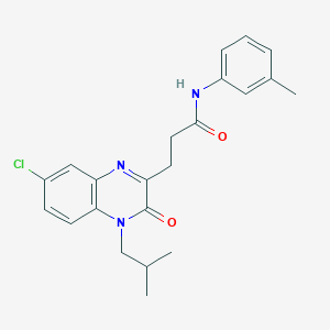 molecular formula C22H24ClN3O2 B357560 3-(7-chloro-4-isobutyl-3-oxo-3,4-dihydro-2-quinoxalinyl)-N-(3-methylphenyl)propanamide CAS No. 883461-54-9