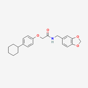 N-[(2H-1,3-BENZODIOXOL-5-YL)METHYL]-2-(4-CYCLOHEXYLPHENOXY)ACETAMIDE