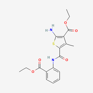 Ethyl 2-amino-5-{[2-(ethoxycarbonyl)phenyl]carbamoyl}-4-methylthiophene-3-carboxylate