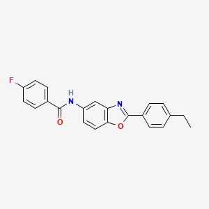 N-[2-(4-ethylphenyl)-1,3-benzoxazol-5-yl]-4-fluorobenzamide